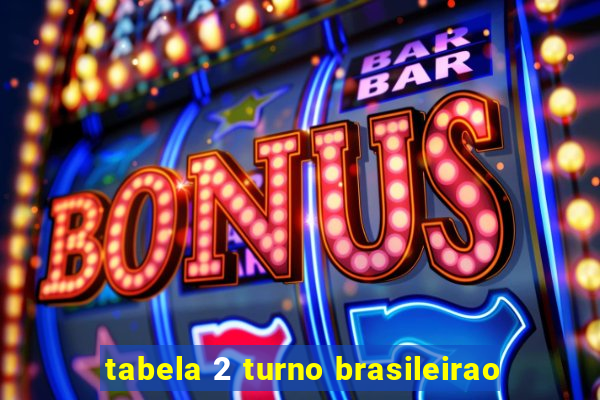 tabela 2 turno brasileirao